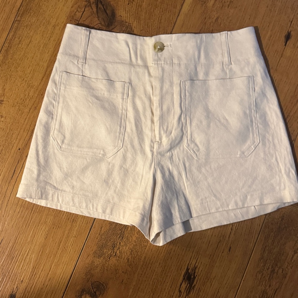 Anthropology Maeve Colette Ivory Shorts NWT